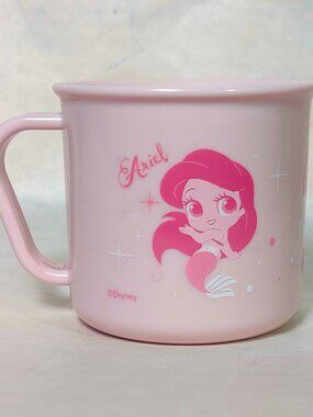 Daiso Japan Disney Princess Mug Cup Kawaii Cute Pink Ariel Cinderella Belle